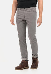 Camel Active Regular Fit 5-Pocket Corduroy Trousers - Gray