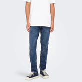 Only & Sons Wrap Skinny Jeans - Blue