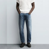 Classic Solid Slim Fit Jeans - Blue