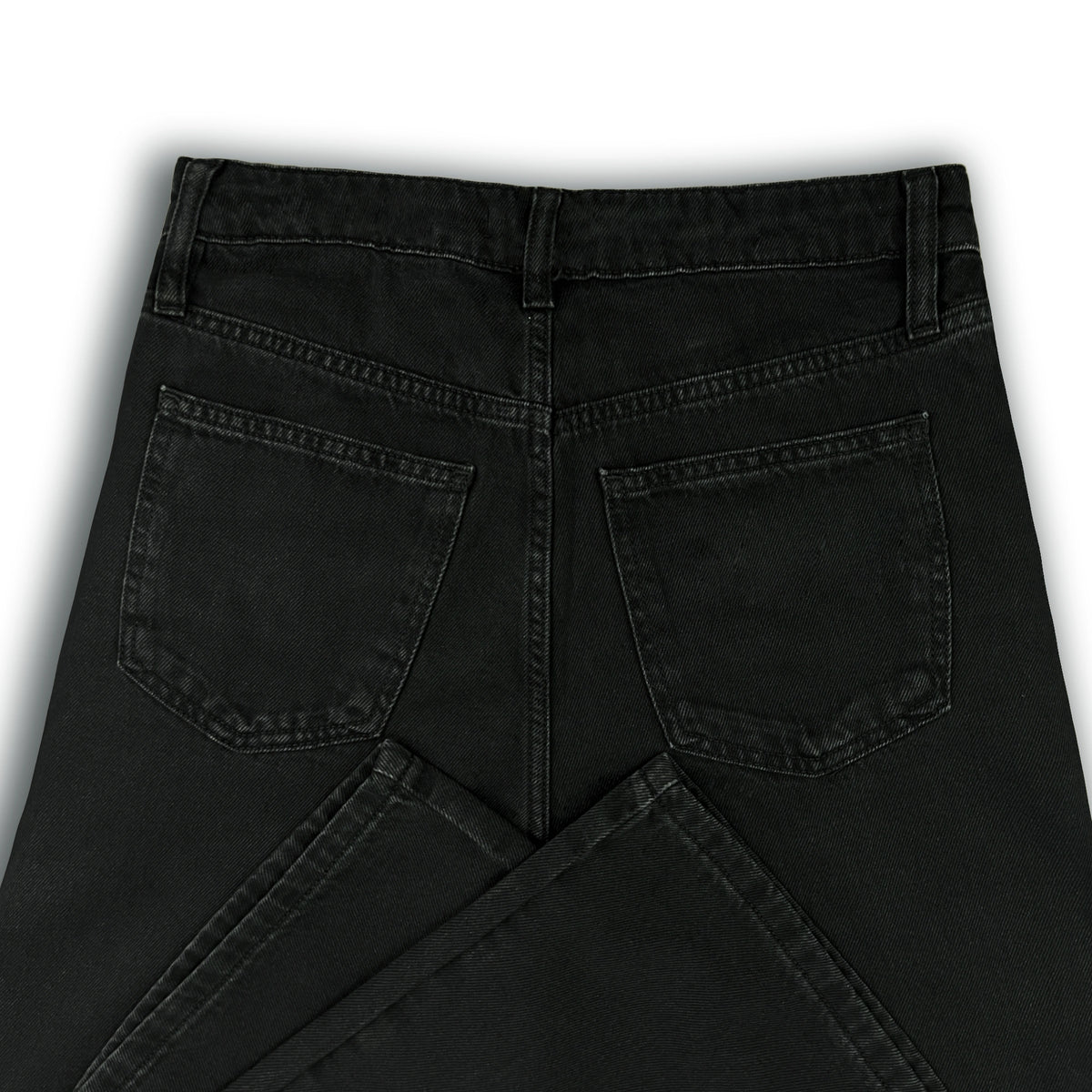 F&F High Rise Wide Leg Jeans - Black