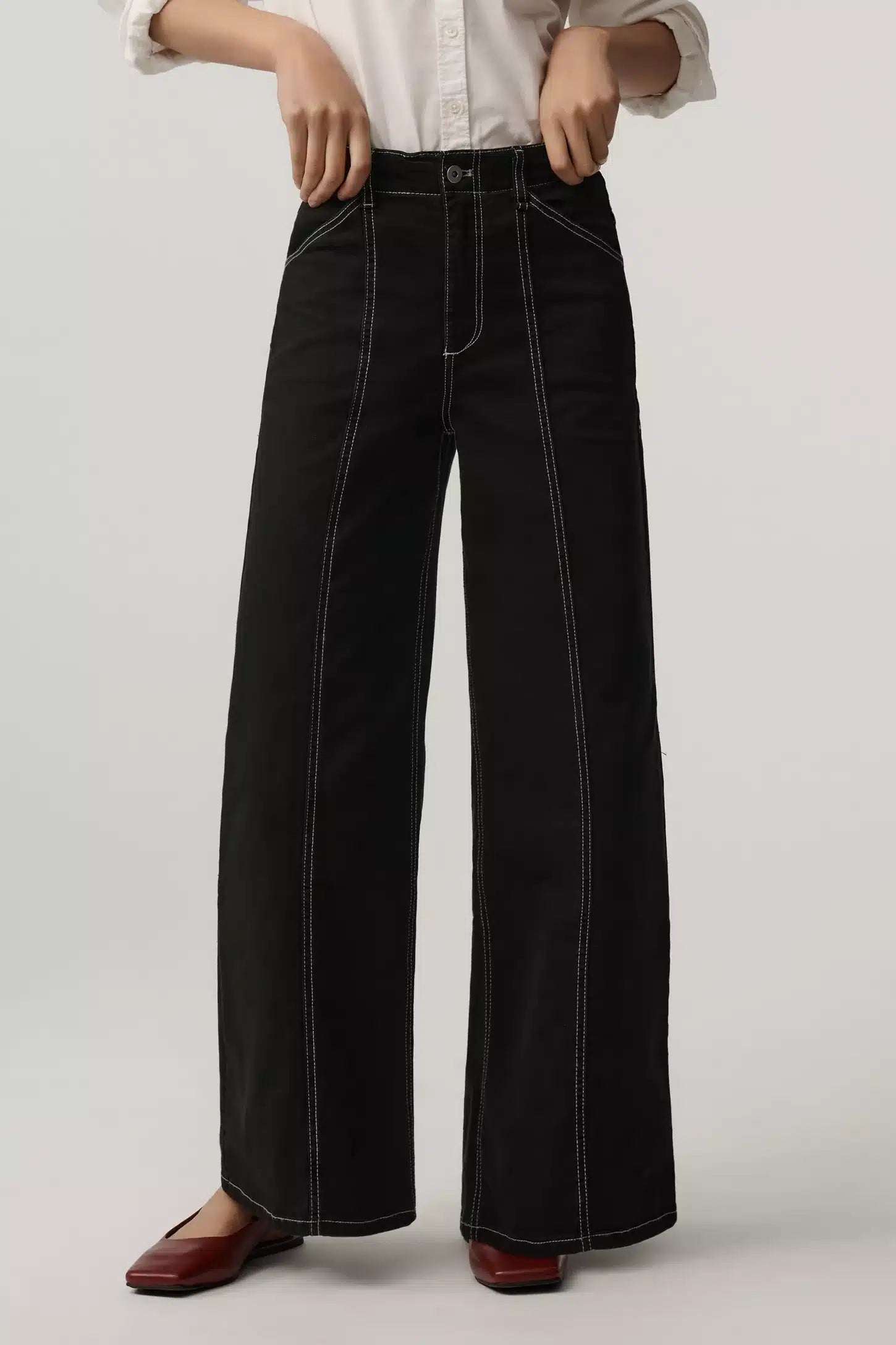 Maeve Delaney Clean-Seamed HR WL Jeans
