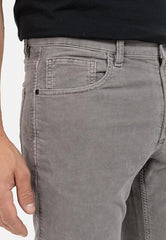 Camel Active Regular Fit 5-Pocket Corduroy Trousers - Gray