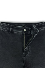 F&F High Rise Wide Leg Cropped Jeans - Black