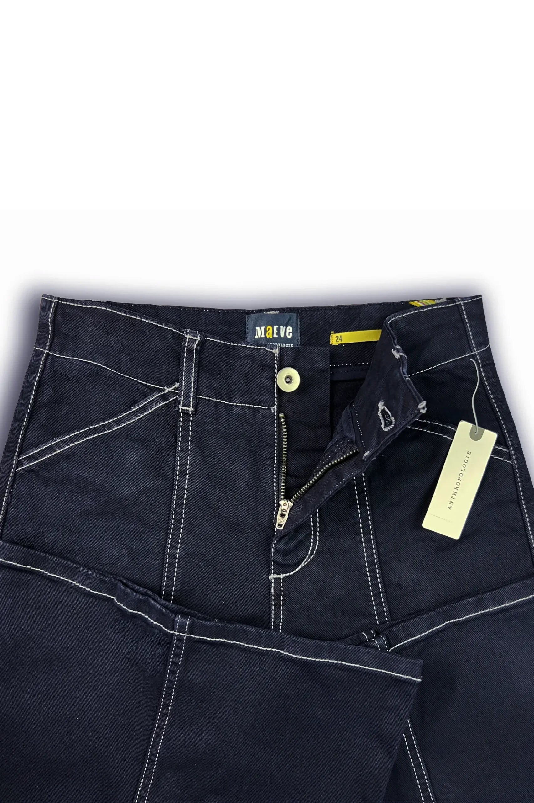 Maeve Delaney Clean-Seamed HR WL Jeans