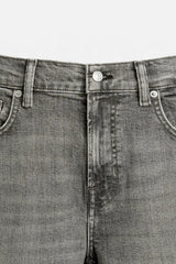 Zara Classic Solid Slim Light Gray Jeans