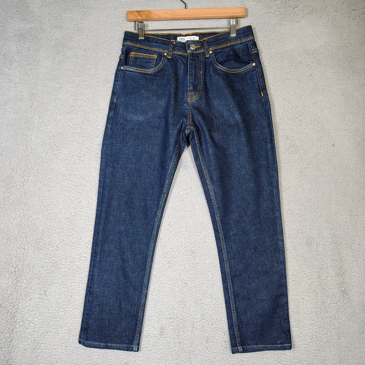 Zara Classic Solid Slim Dark Blue Jeans