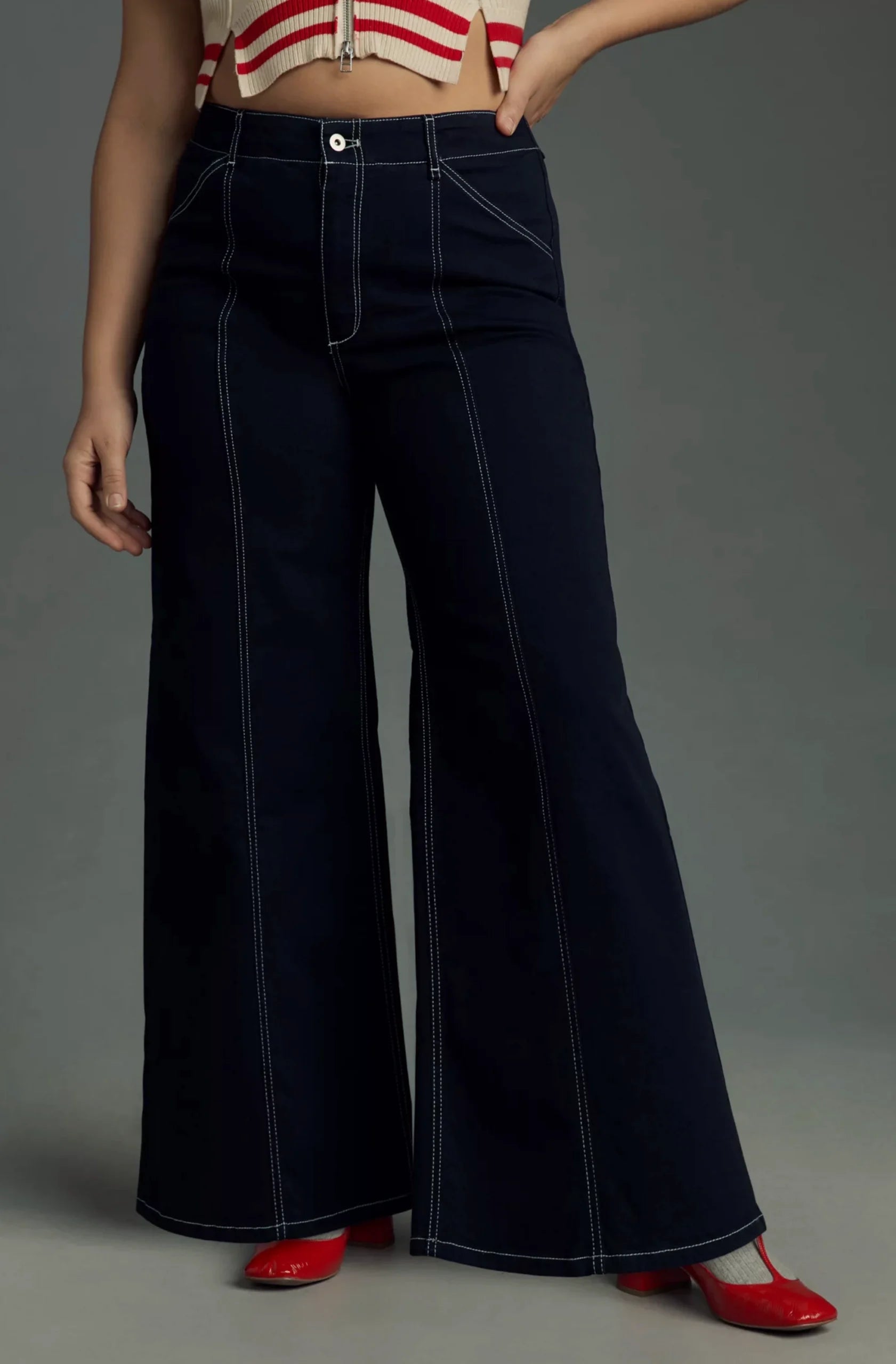 Maeve Delaney Clean-Seamed HR WL Jeans