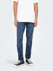 Only & Sons Wrap Skinny Jeans - Blue