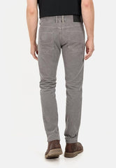 Camel Active Regular Fit 5-Pocket Corduroy Trousers - Gray