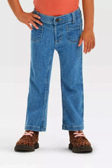 Cat & Jack Toddler Girls' Patch Pocket Flare Denim – Cut Tags