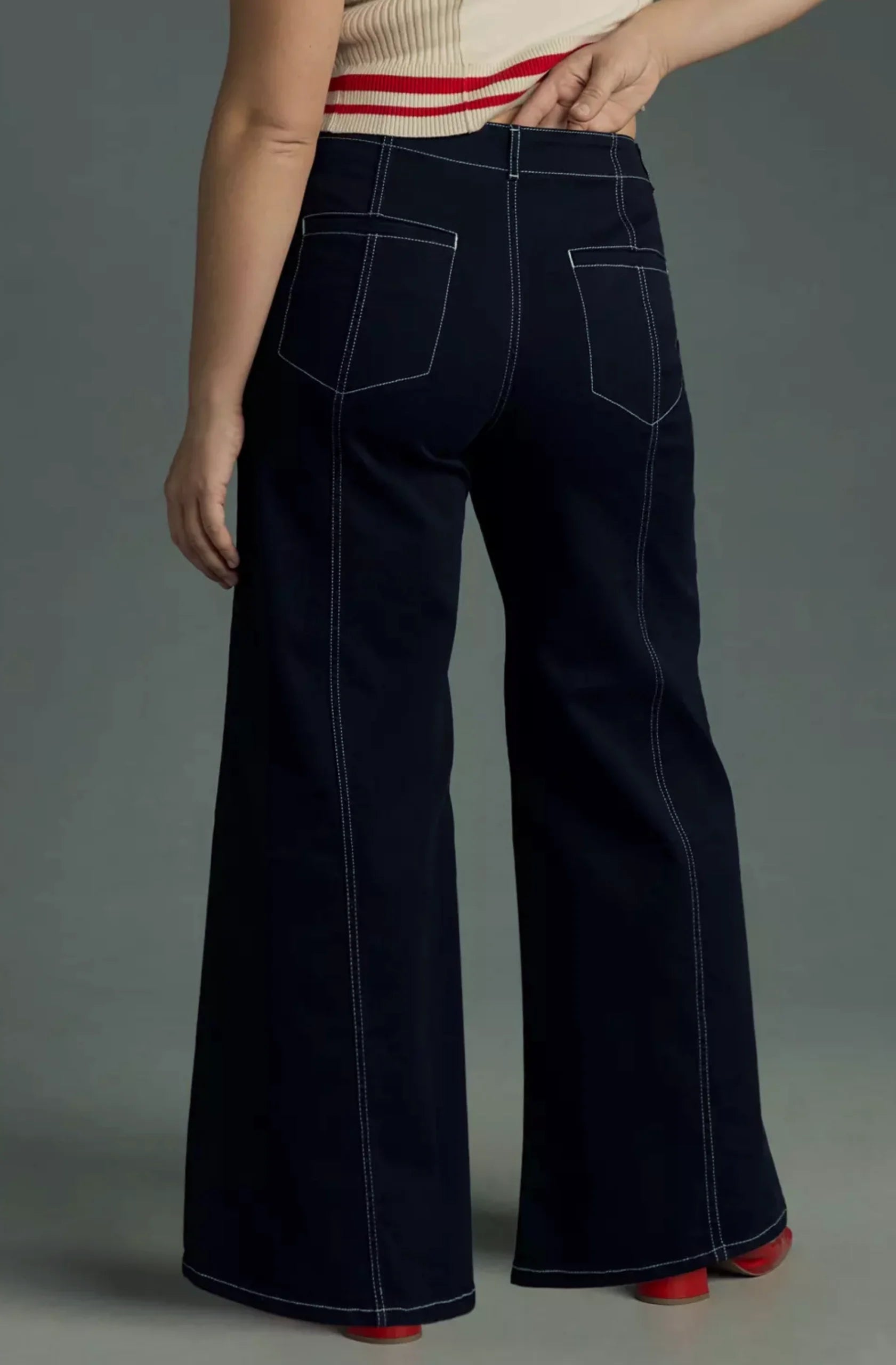 Maeve Delaney Clean-Seamed HR WL Jeans