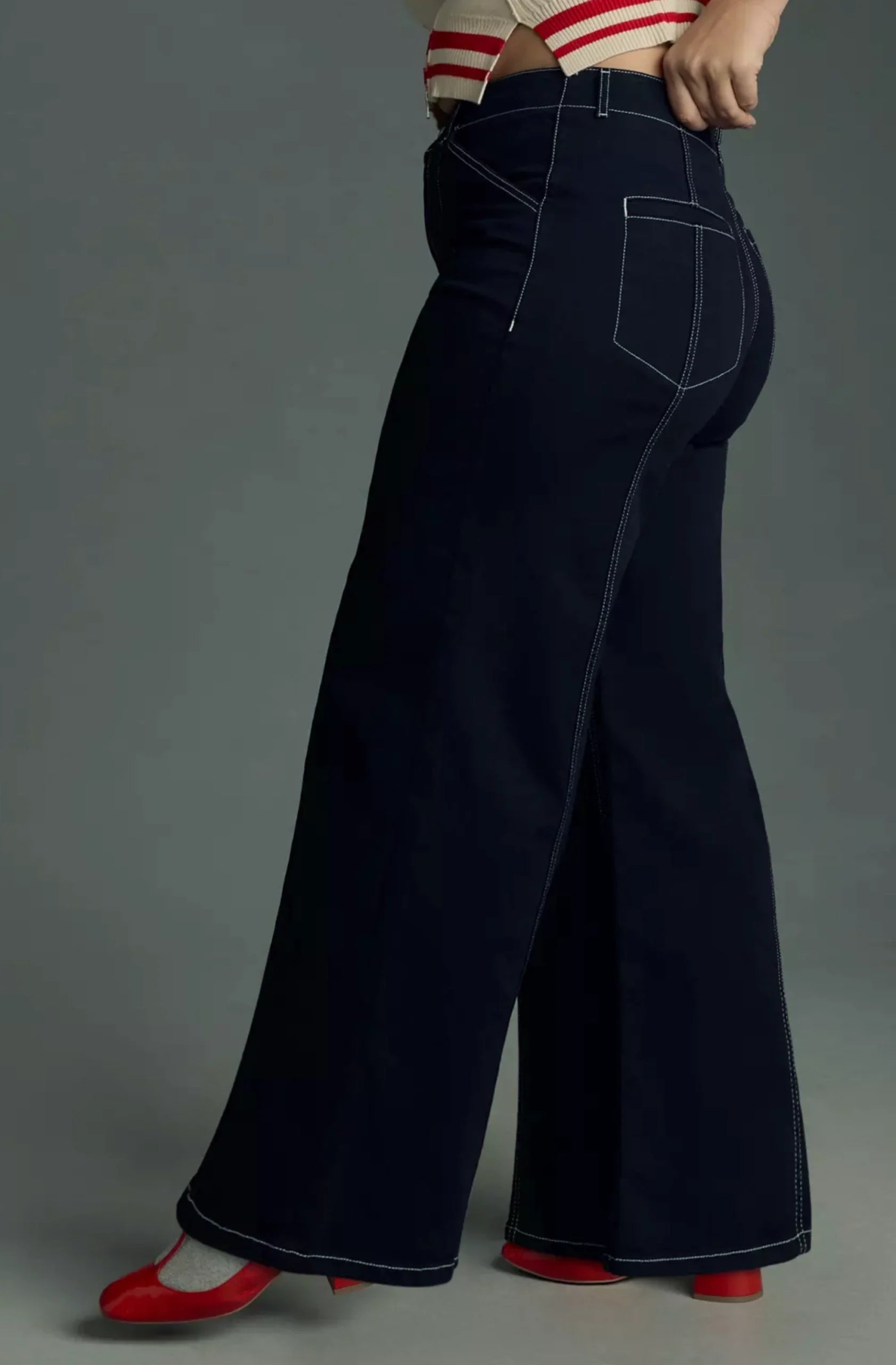 Maeve Delaney Clean-Seamed HR WL Jeans