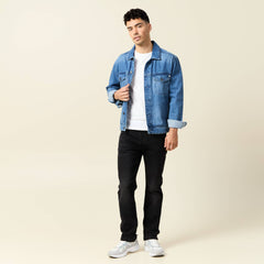 Straight Fit Denim - Black