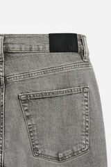 Zara Classic Solid Slim Light Gray Jeans