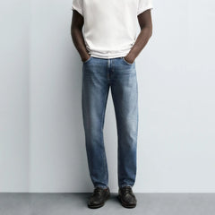 Classic Solid Slim Fit Jeans - Blue
